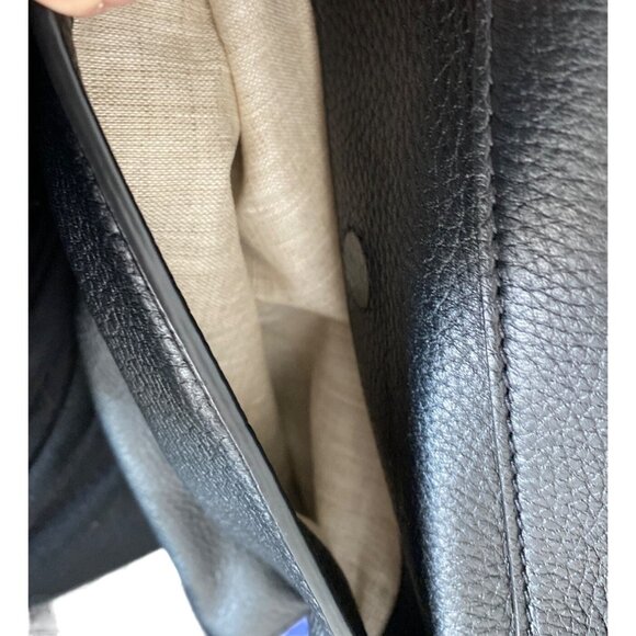 MICHAEL KORS WOMEN'S BLACK DEER LEATHER BLAKE SATCHEL BAG - Picture 8 of 14